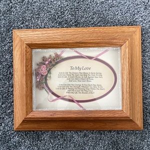Framed love poem